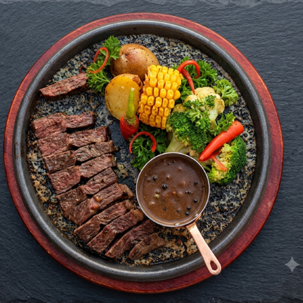 Bò Aukobe Nướng Đá